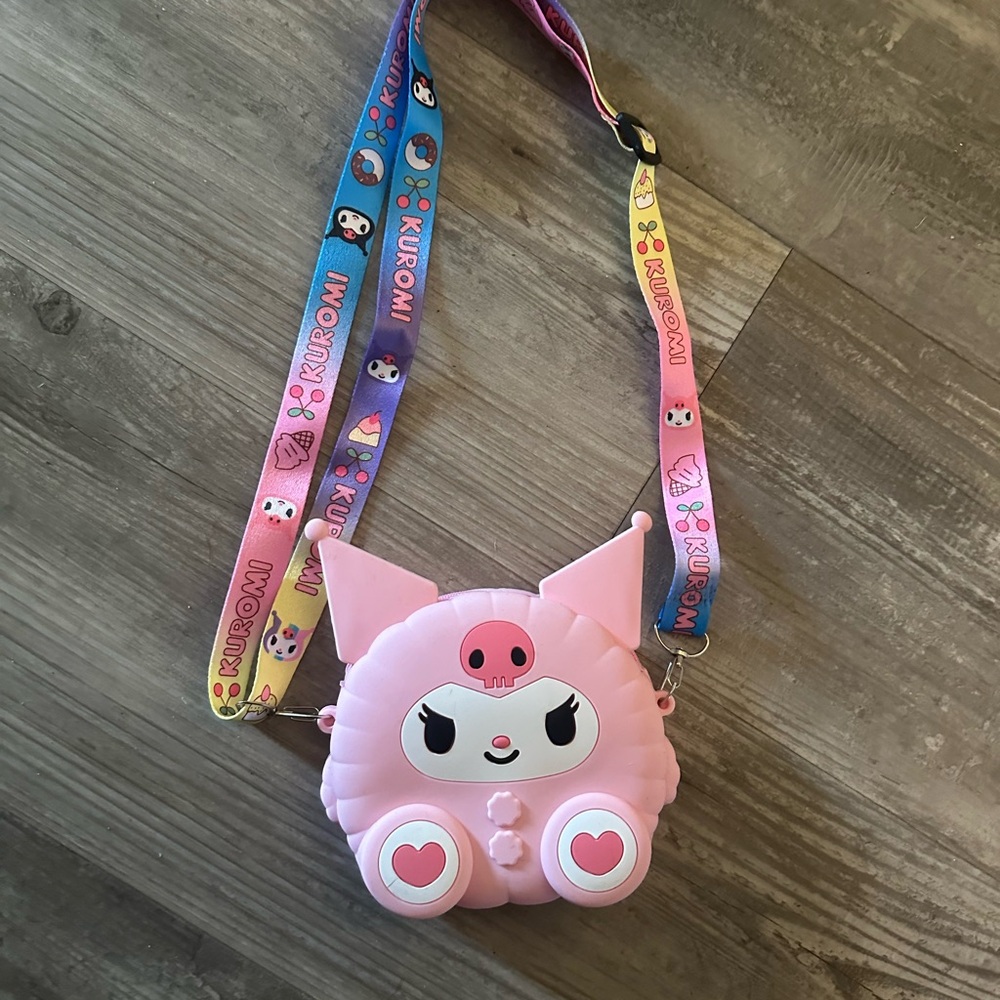 Pink Crossbody Bag - Cute Heart Accent